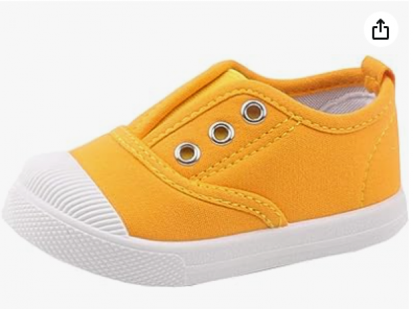 Vtshoes Boy's Girl's Candy Color Canvas Slip-On Lightweight Sneakers Cute Casual Running Shoes