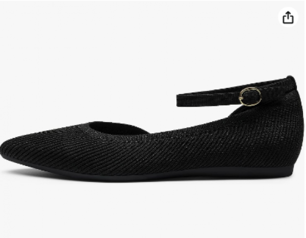 Vtshoes Women’s Comfortable Dress Work Pointed Toe Knit Flats