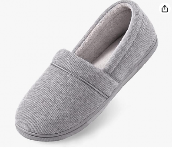 Vtshoes  Women's Cozy Memory Foam Knit Slippers, Ladies' Closed Back House Shoes
