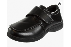 Vtshoes Boys Shoes - Kids Oxford School Uniform Loafer Church Dress Shoes Slip-On Faux-Leather (Toddler-Big Kid) (Black)