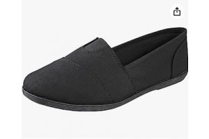 Vtshoes Flat Women Shoes Linen Canvas Slip On Loafers Memory Foam Gel Insoles OBJI-S