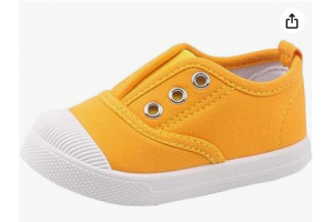 Vtshoes Boy's Girl's Candy Color Canvas Slip-On Lightweight Sneakers Cute Casual Running Shoes