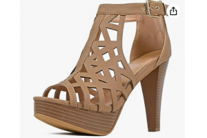 Vtshoes - Womens Stiletto Platform High Heel Sandal - Peep Toe Cutout Comfortable Heeled Sexy Shoe Pumps
