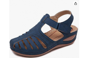 Vtshoes Women's Summer Sandals Casual Bohemia Gladiator Wedge Shoes Comfortable Ankle Strap Outdoor Platform Sandals Closed Toe
