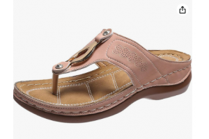 Vtshoes Women's Flat Sandals Slip on Sandals Dressy Summer Casual Walking Sandals Soft Leather Slide Sandals Outdoor Shoes