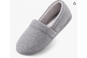Vtshoes  Women's Cozy Memory Foam Knit Slippers, Ladies' Closed Back House Shoes